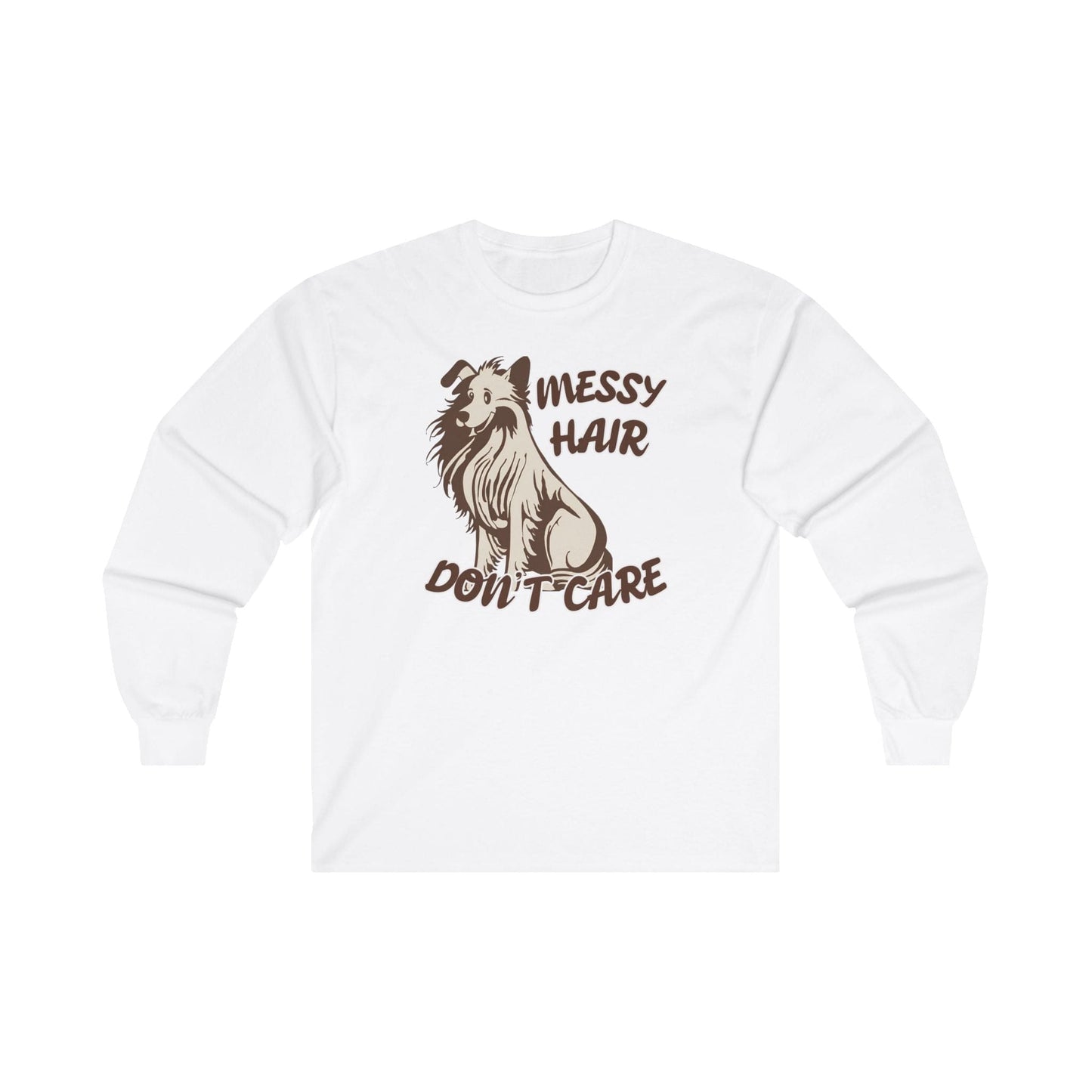 Dog Messy Hair Long Sleeve Tee