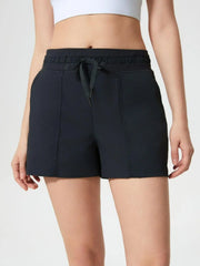 Drawstring Active Shorts with Pockets - Active Shorts