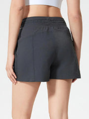 Drawstring Active Shorts with Pockets - Active Shorts