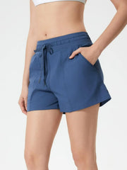 Drawstring Active Shorts with Pockets - Active Shorts