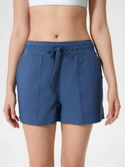 Drawstring Active Shorts with Pockets - Active Shorts