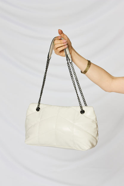 Faux Leather Chain Handbag - Eclectage