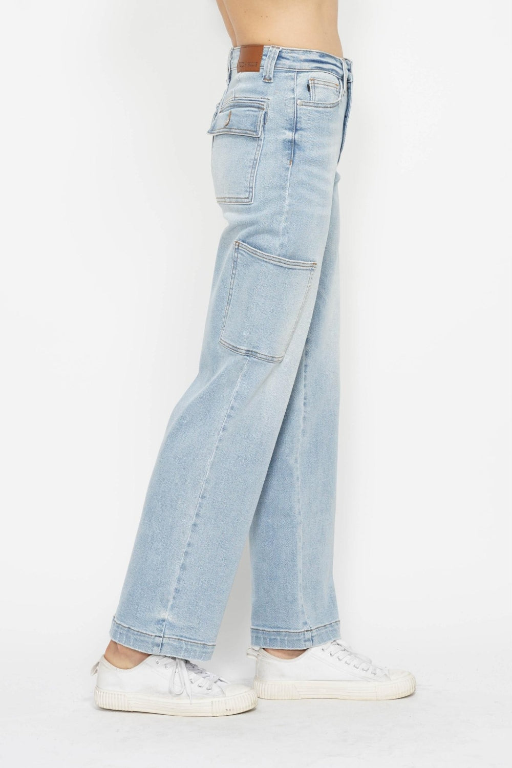 High Waist Straight Cargo Jeans - Eclectage