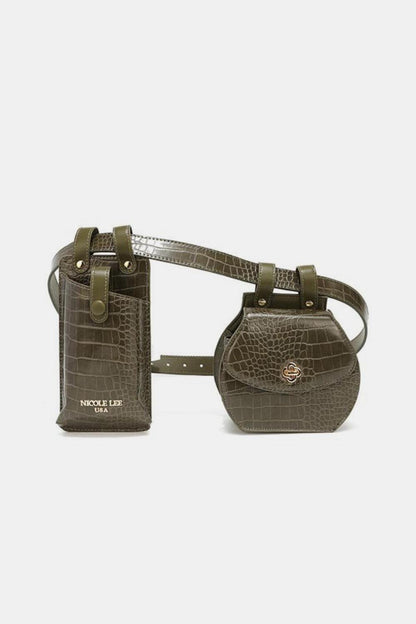 2 Piece Texture Belt Bag - Eclectage