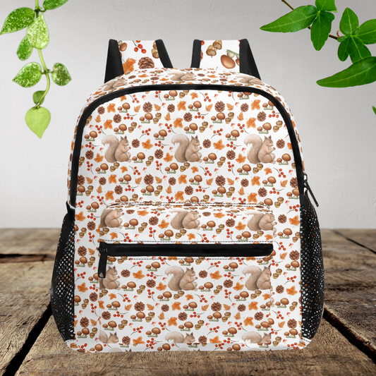 Fall Squirrels Backpack 11 inch