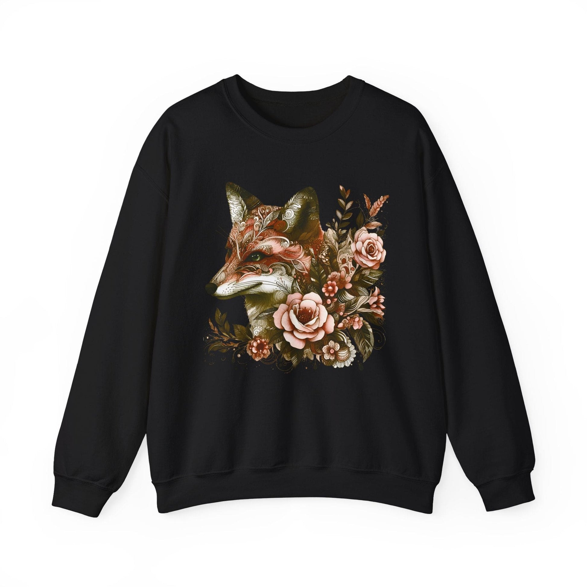 Floral Fox Crewneck Sweatshirt