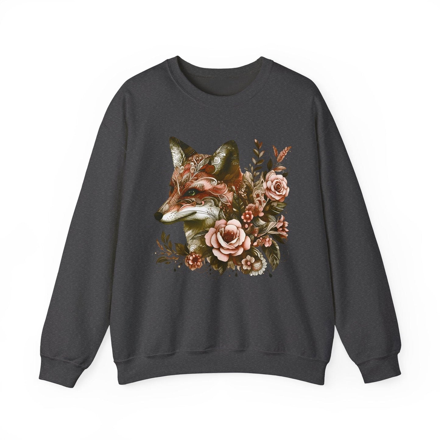 Floral Fox Crewneck Sweatshirt