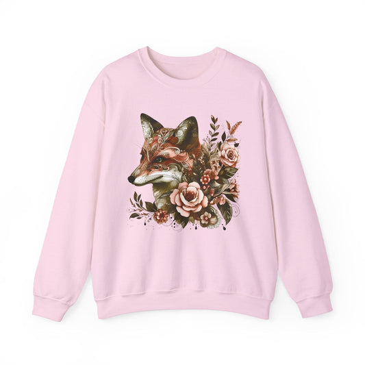 Floral Fox Crewneck Sweatshirt