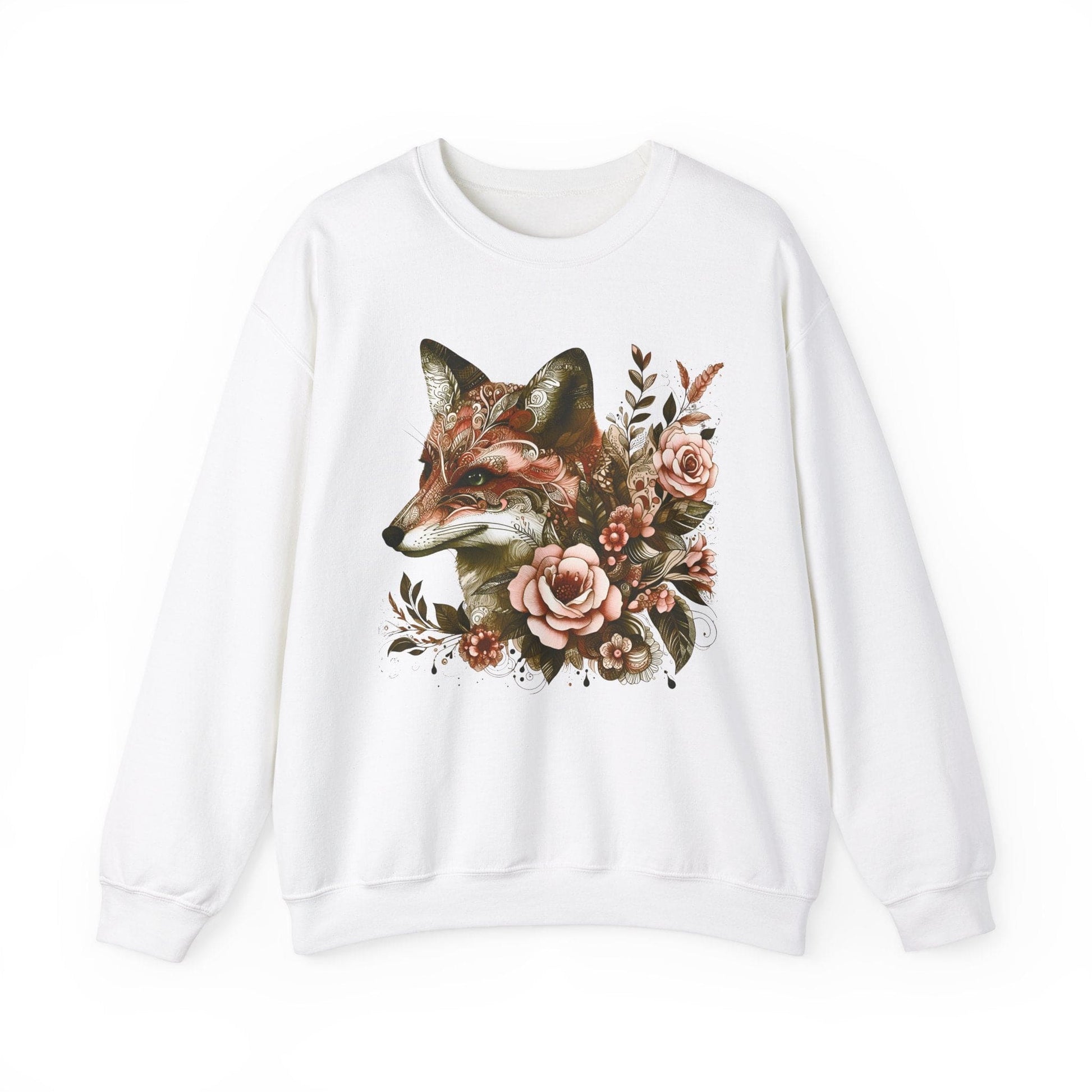 Floral Fox Crewneck Sweatshirt