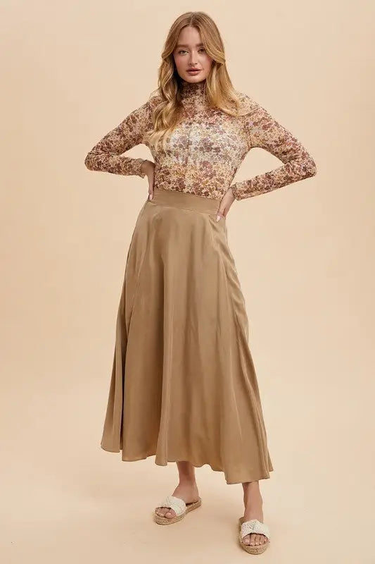 Floral Lettuce Hem Sheer Mesh Top - Eclectage