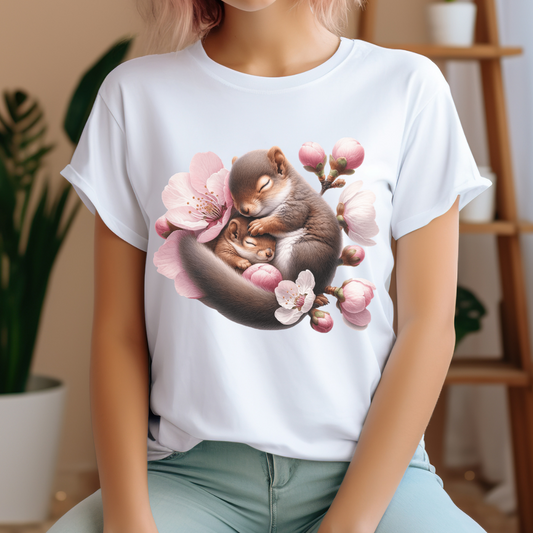 Floral Squirrel Baby Women’s T-Shirt