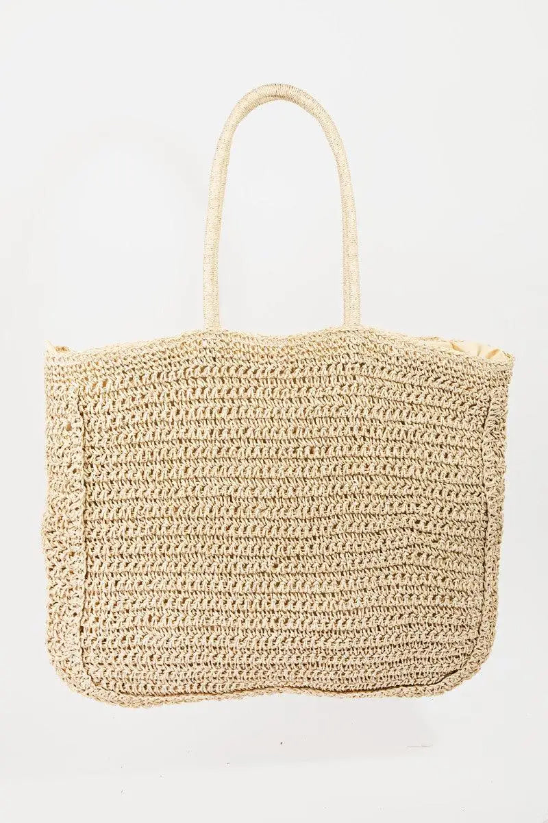 Flower Braided Tote Bag - Tote Bags