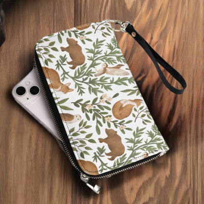 Forest Animals Faux Leather Wallet