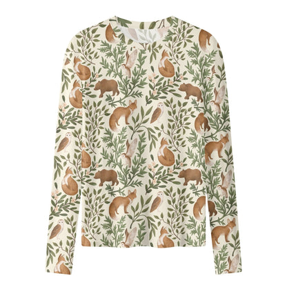 Forest Animals Women’s Long Sleeve T Shirt - XS to 2X