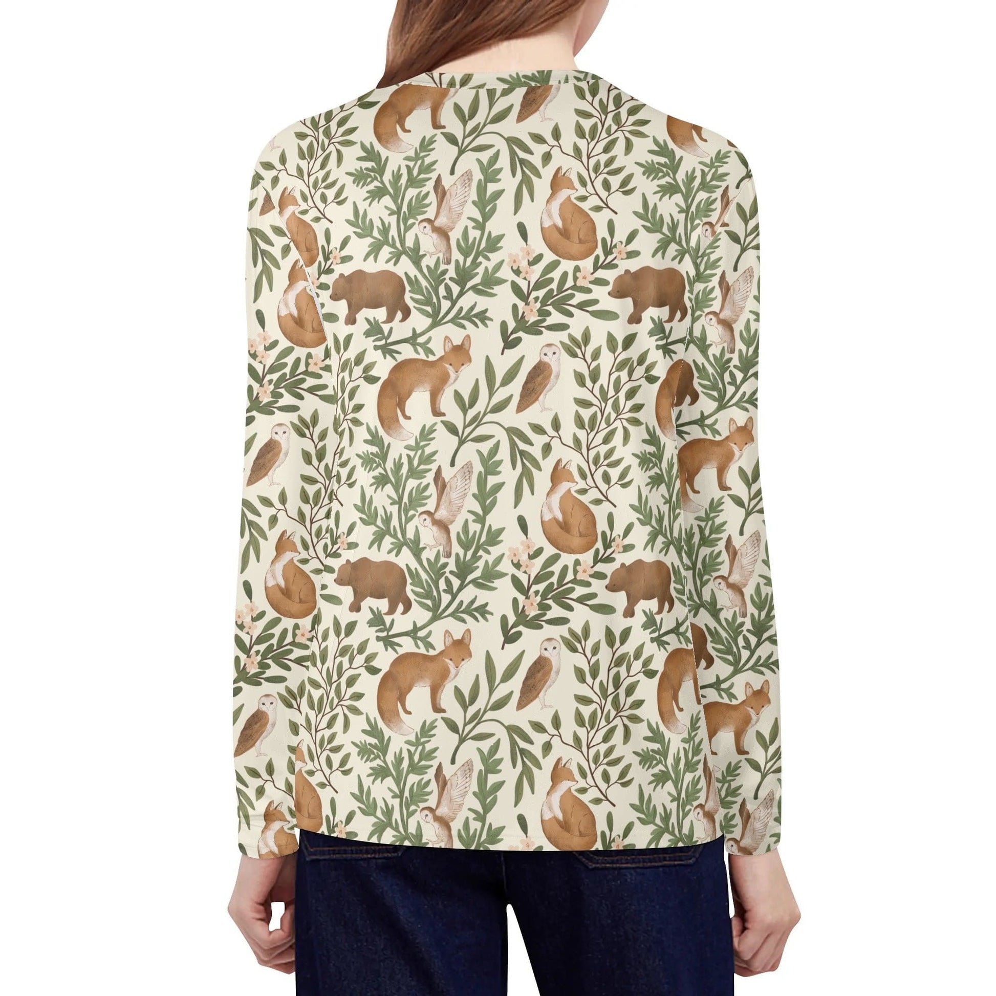 Forest Animals Women’s Long Sleeve T Shirt - XS to 2X