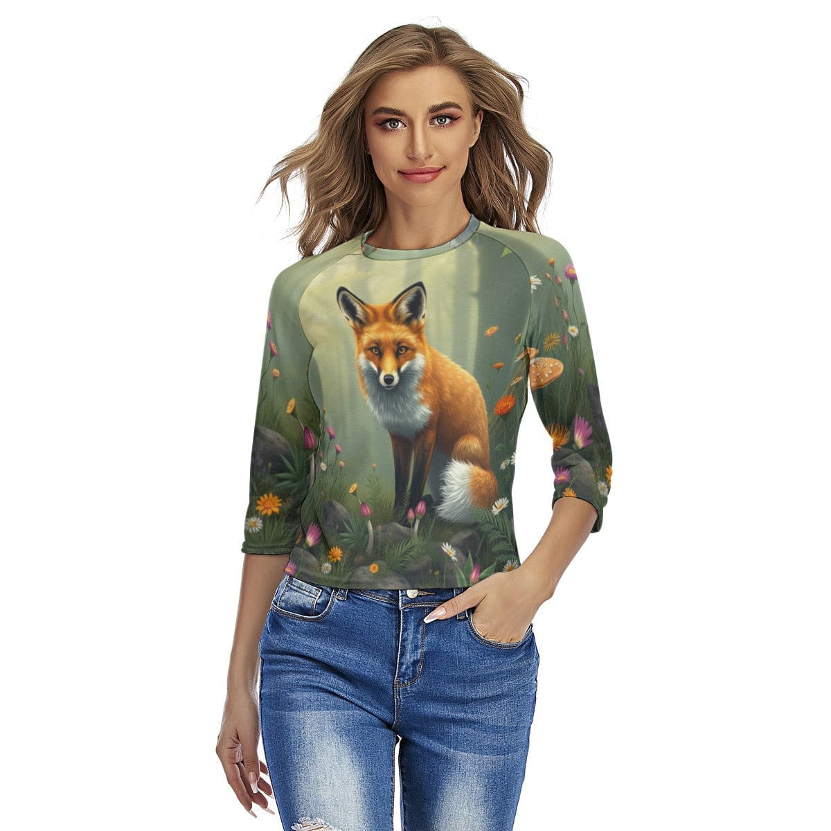 All-Over Print Women’s Raglan Sleeves T-shirts