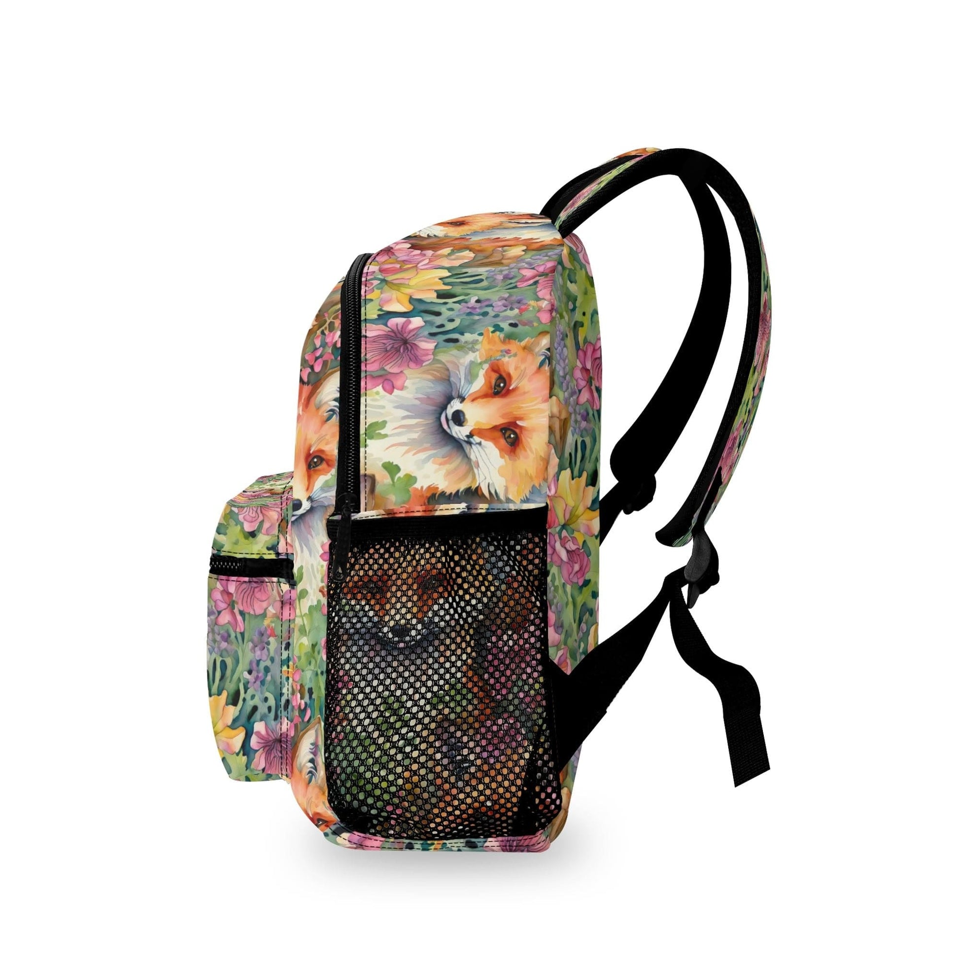 Fall Squirrels 11Backpack Naturecore Daypack Twill Polyester Back Pack Purse Shoulder Bag with Mesh Pockets and Front