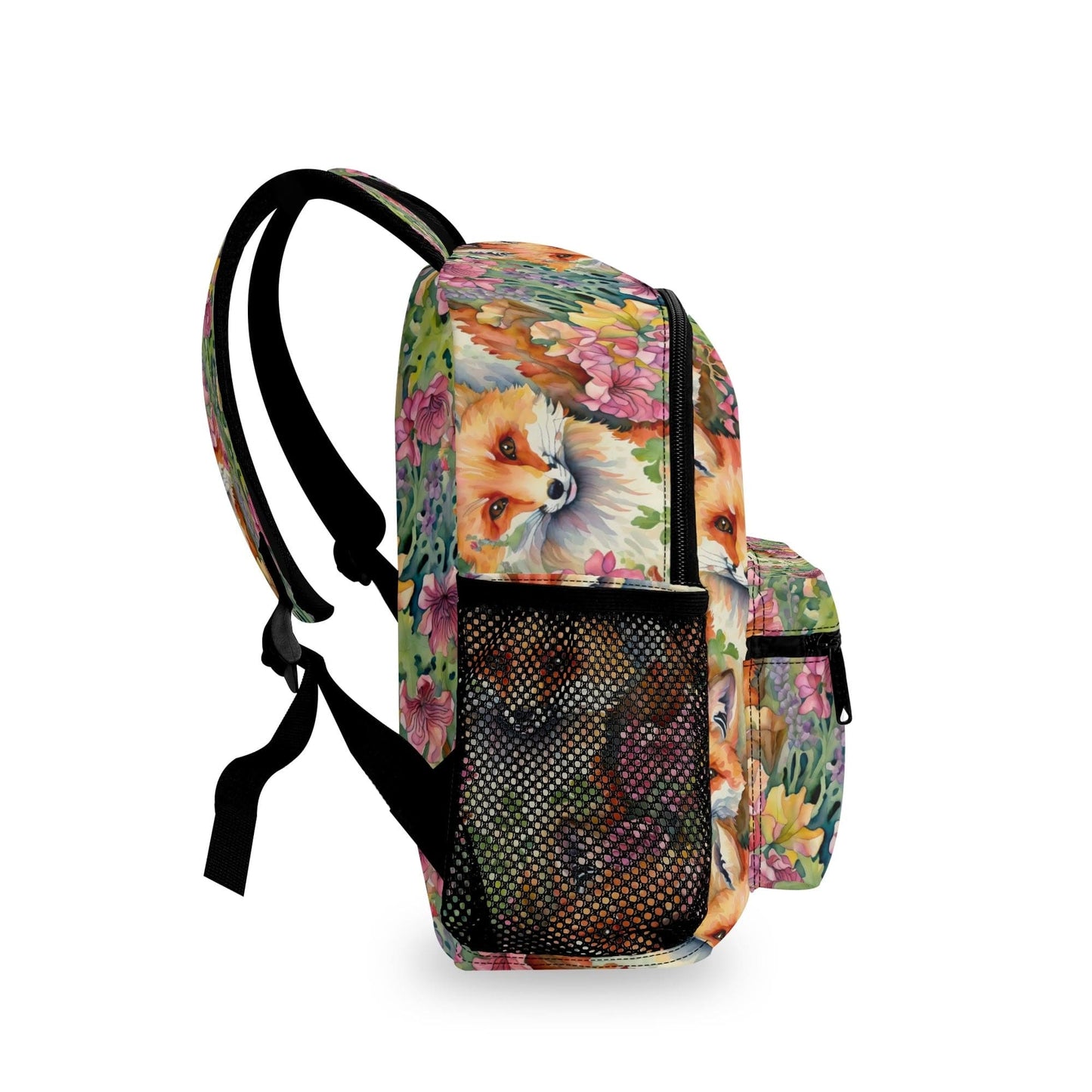 Fall Squirrels 11Backpack Naturecore Daypack Twill Polyester Back Pack Purse Shoulder Bag with Mesh Pockets and Front