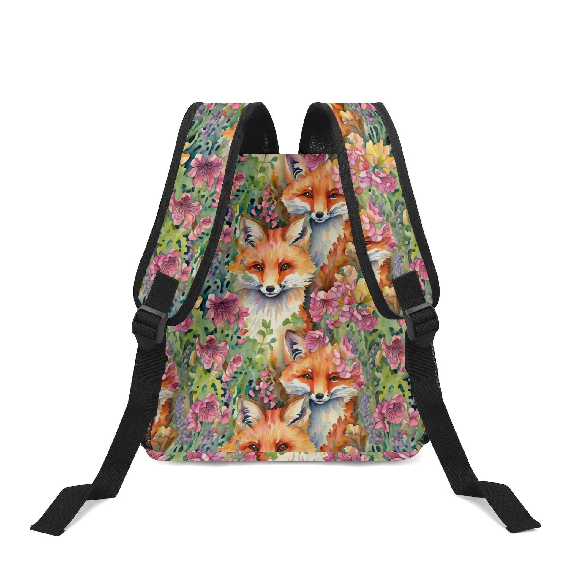 Fall Squirrels 11Backpack Naturecore Daypack Twill Polyester Back Pack Purse Shoulder Bag with Mesh Pockets and Front