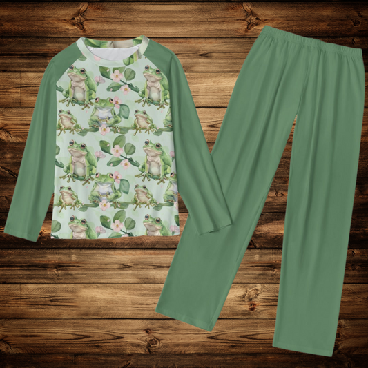 Frog Women’s Green Pajamas Set