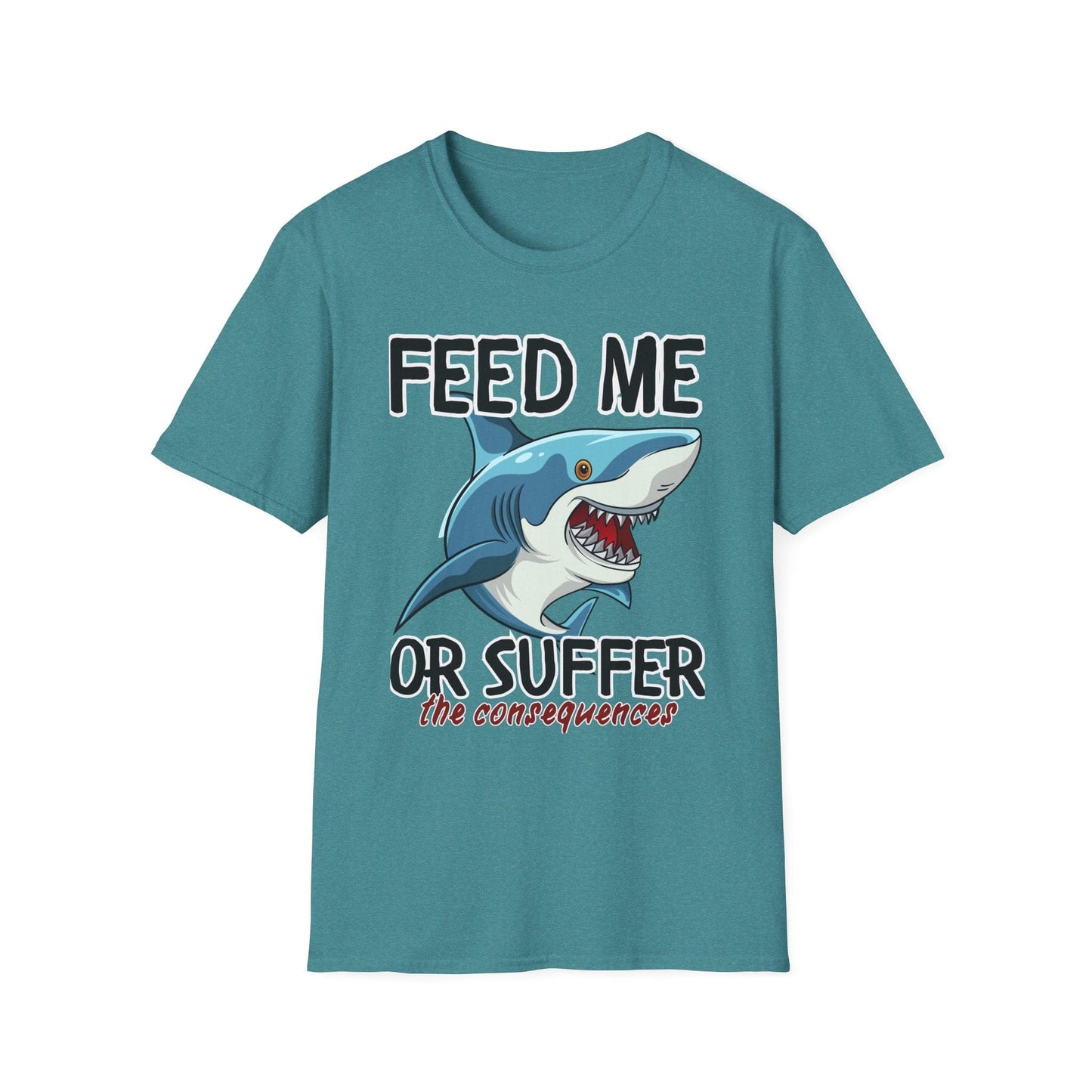 Funny Shark Feed Me or Suffer T-Shirt