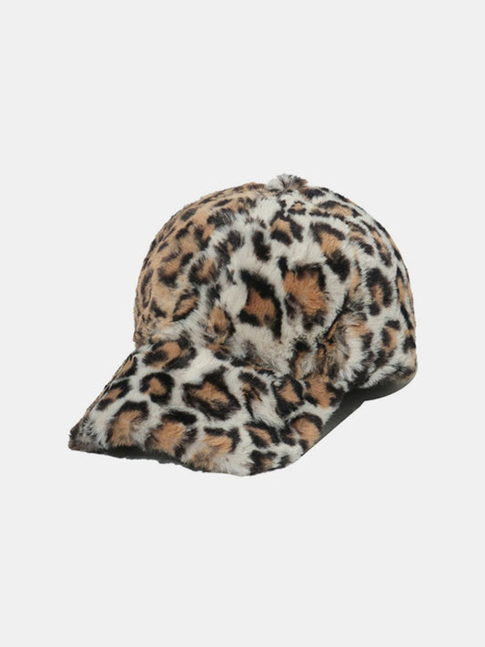 Fuzzy Animal Print Baseball Cap - Eclectage