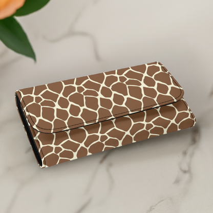 Giraffe Print RFID Trifold Clutch Wallet