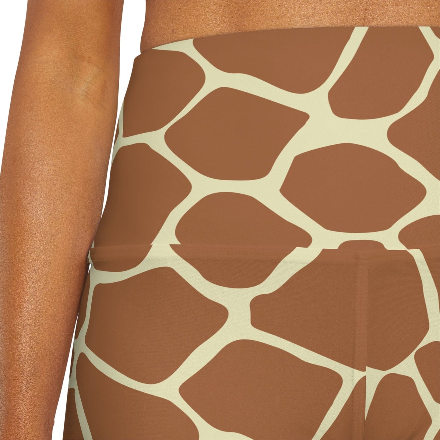 Giraffe Print Yoga Shorts High Waisted - S to XL