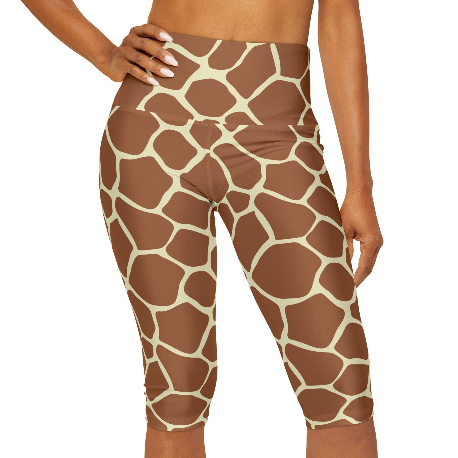 Giraffe Yoga Capri Leggings (AOP)