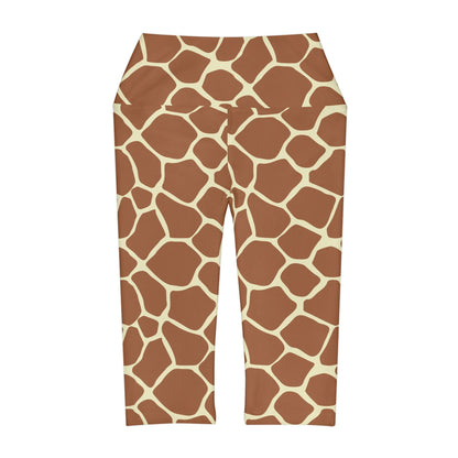 Giraffe Yoga Capri Leggings (AOP)