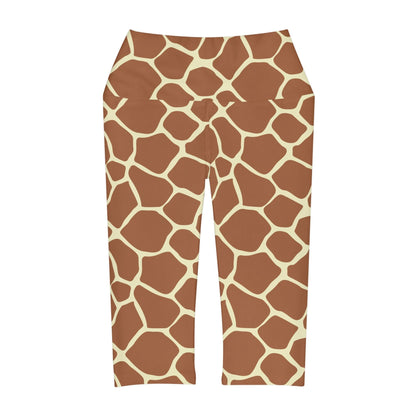 Giraffe Yoga Capri Leggings (AOP)