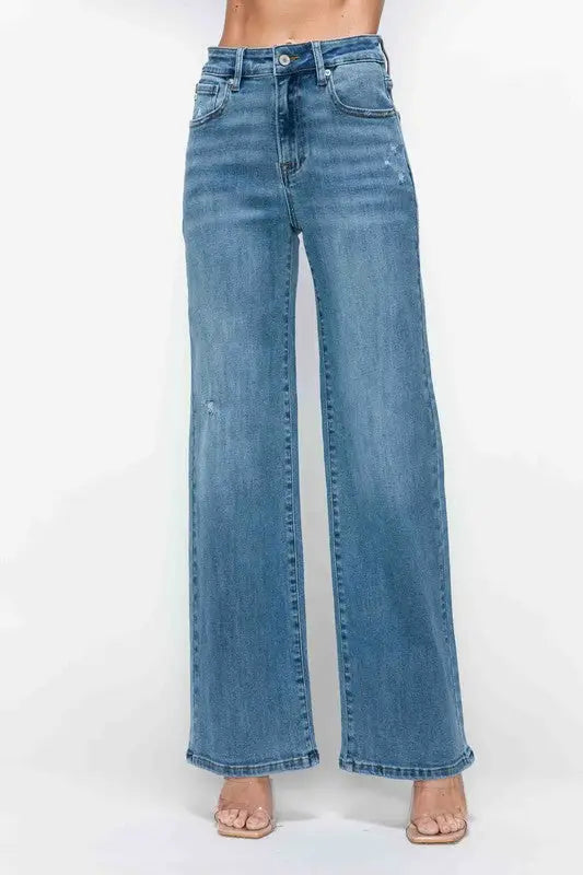 High Rise Wide Leg Jeans - Eclectage
