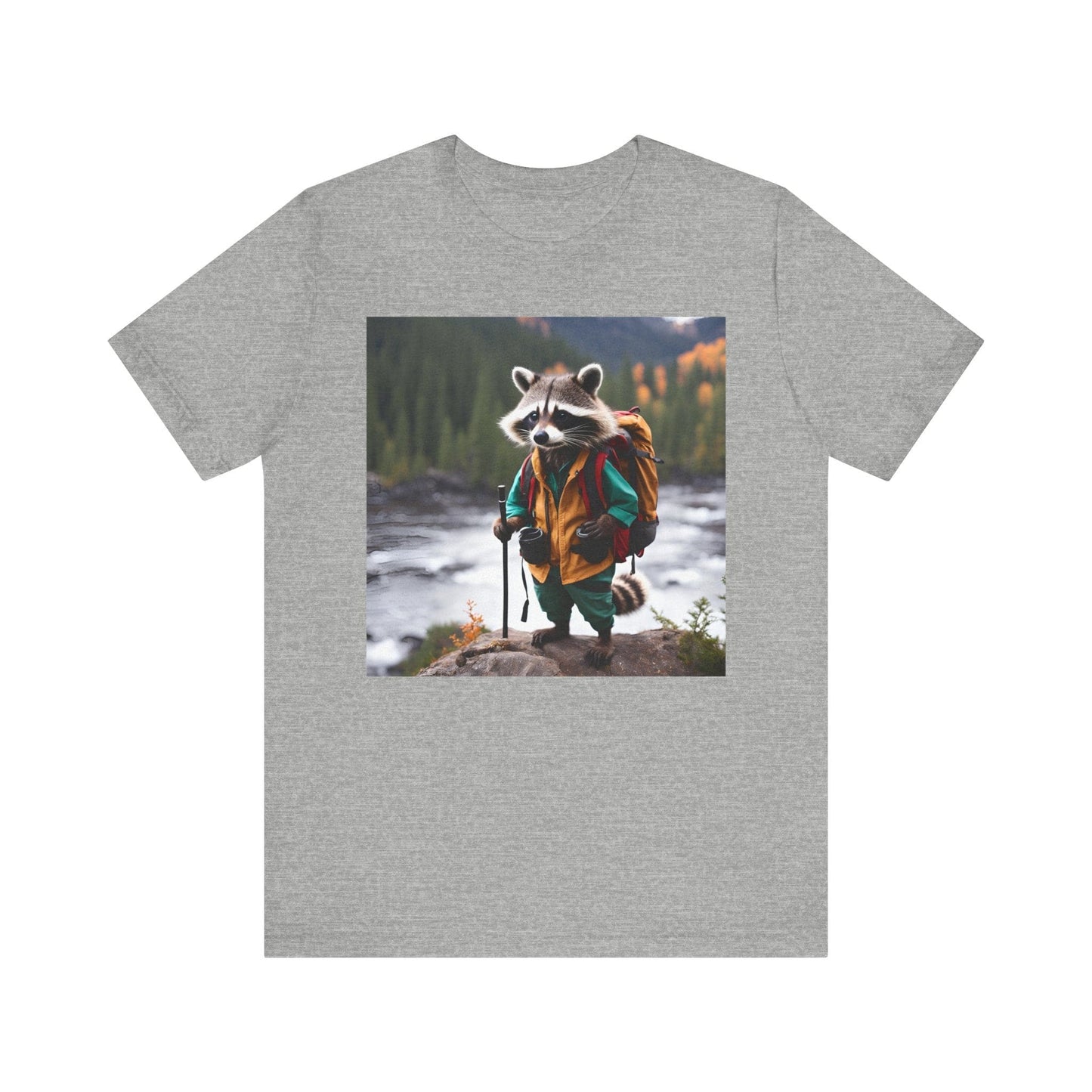 Hiking Raccoon Short Sleeve Tee Many Colors