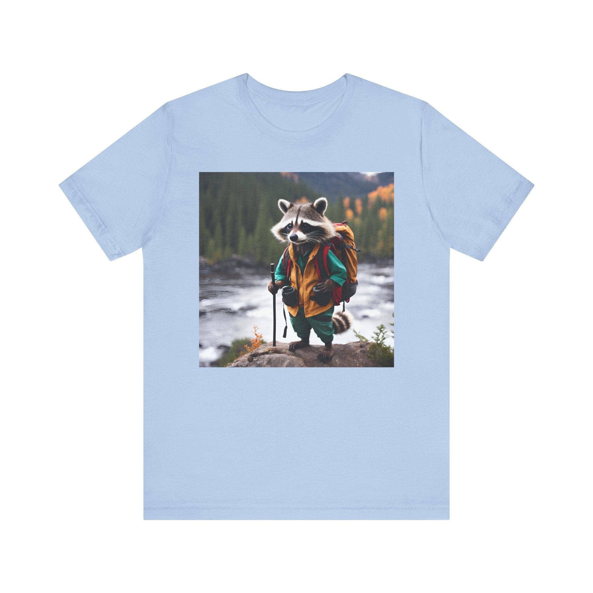 Hiking Raccoon Short Sleeve Tee Many Colors