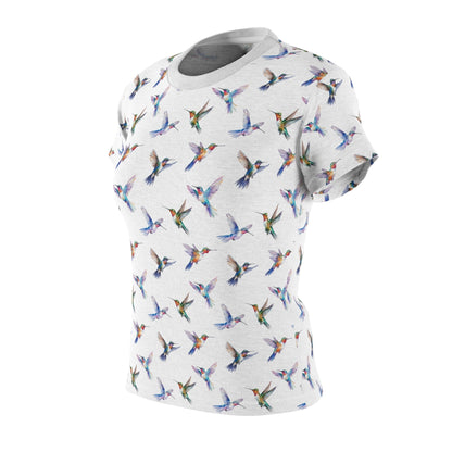 Hummingbird Print Colorful Bird Pattern Shirt