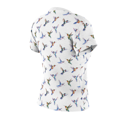 Hummingbird Print Colorful Bird Pattern Shirt