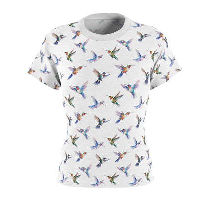 Hummingbird Print Colorful Bird Pattern Shirt