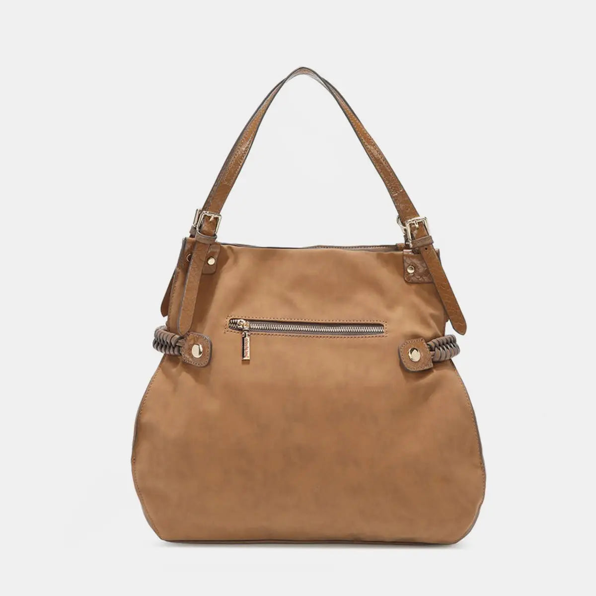 Inlaid Rhinestone Hobo Bag - Handbags