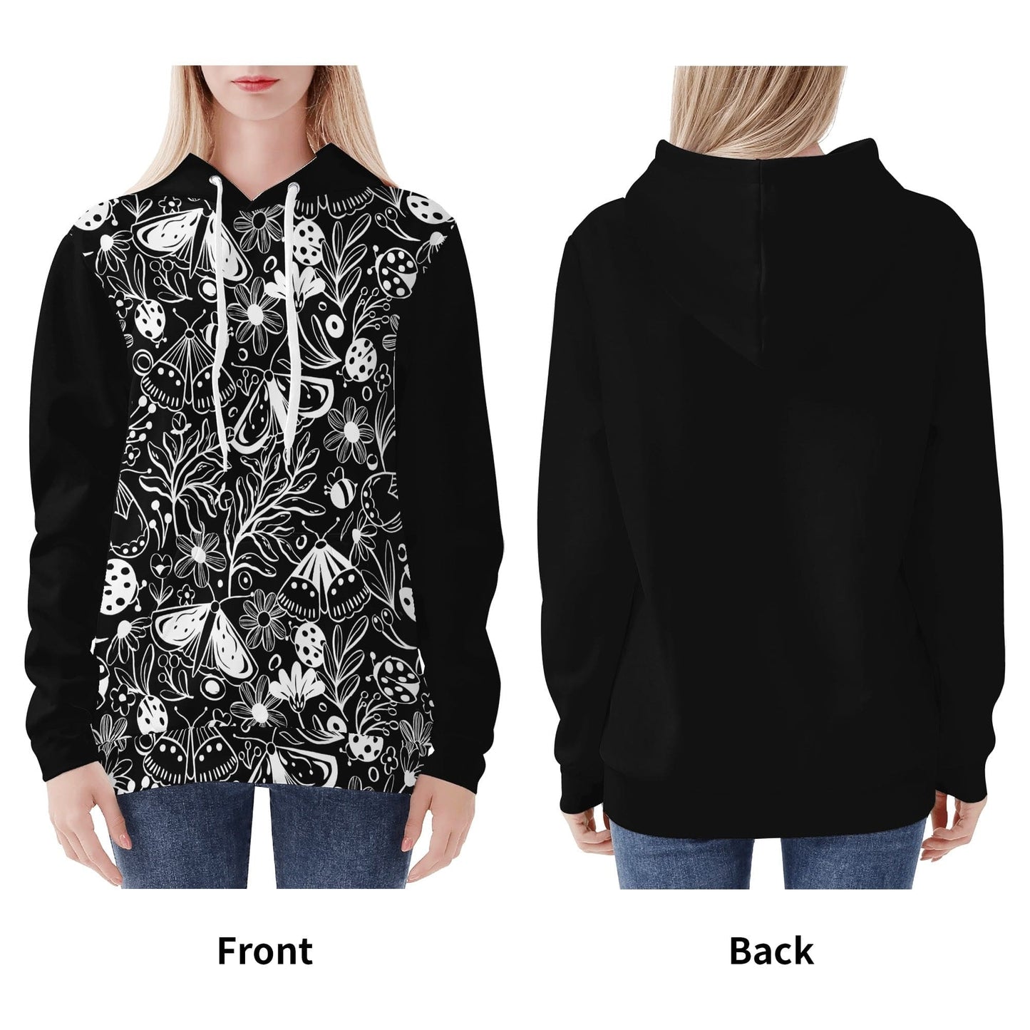 Insects Printed Hoodie Sweatshirt