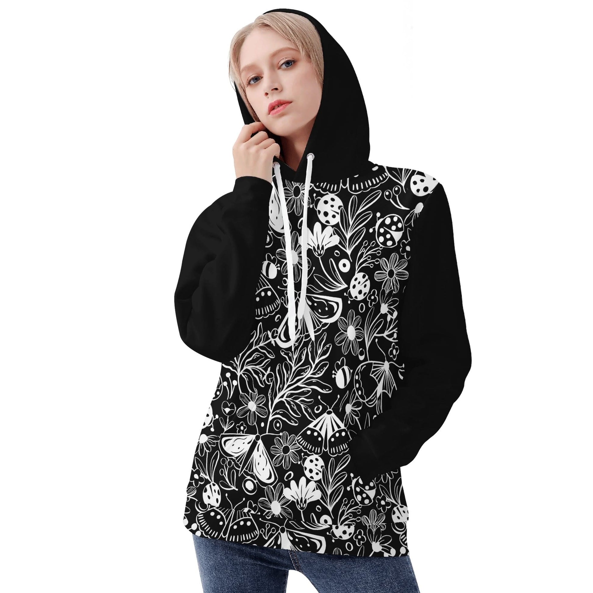 Insects Printed Hoodie Sweatshirt