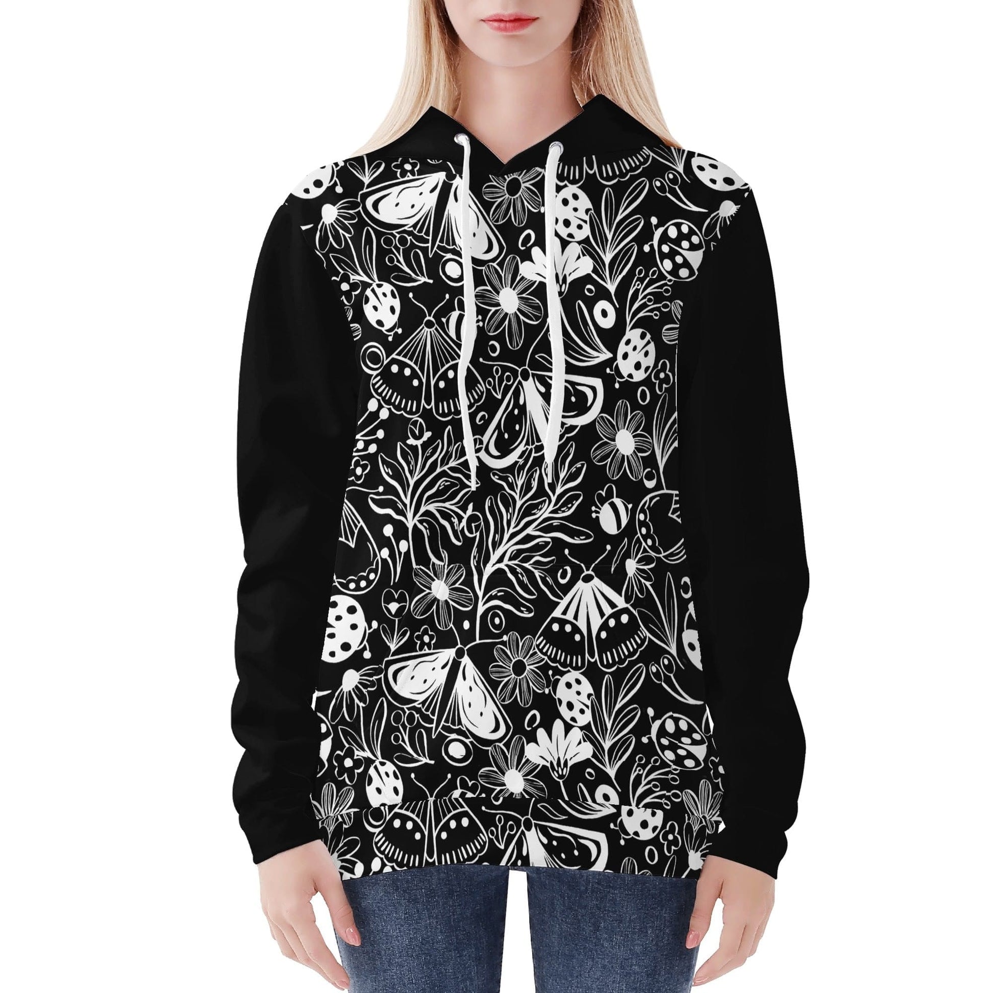 Insects Printed Hoodie Sweatshirt