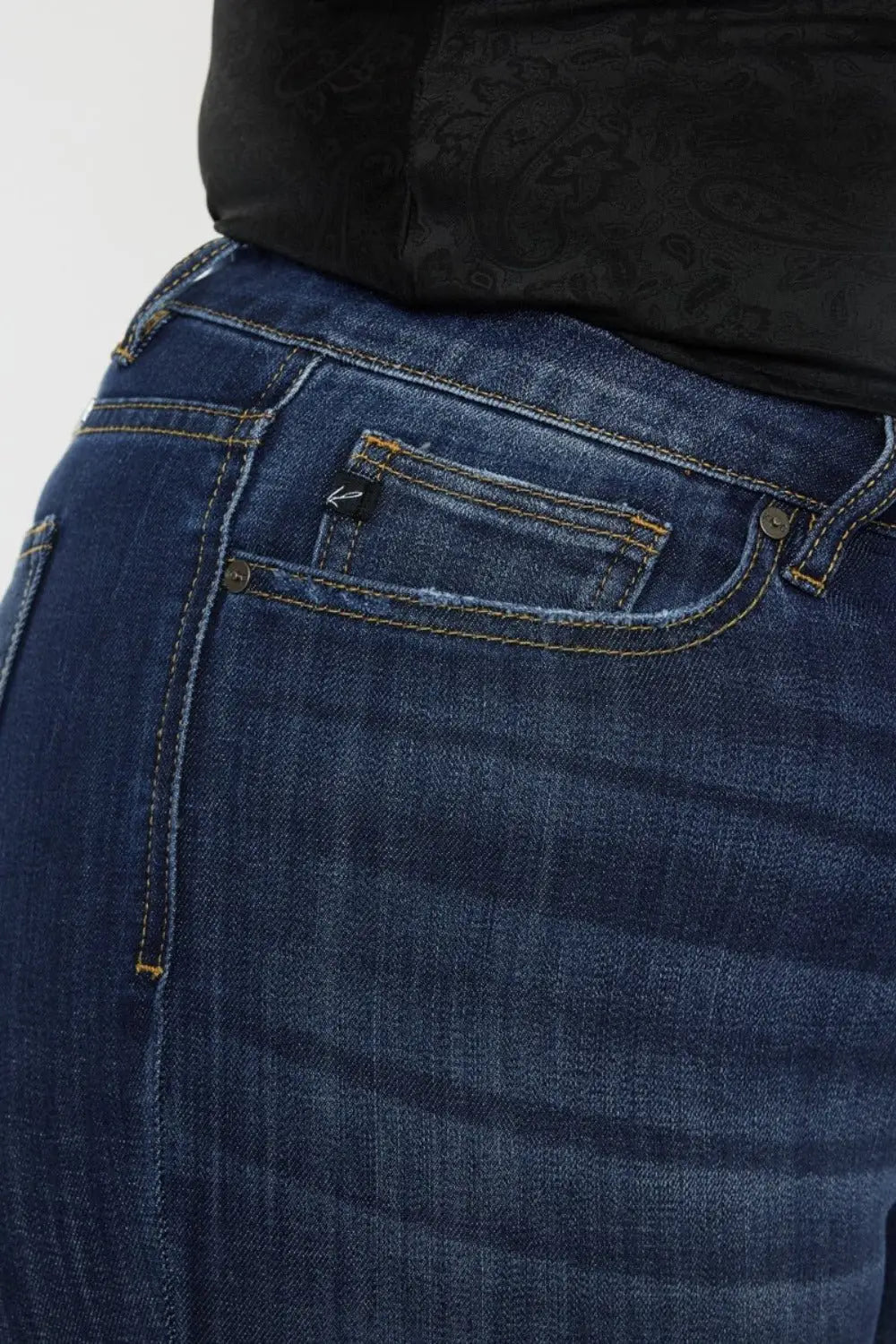 Kancan Full Size Mid Rise Slim Flare Jeans - Flare Jeans