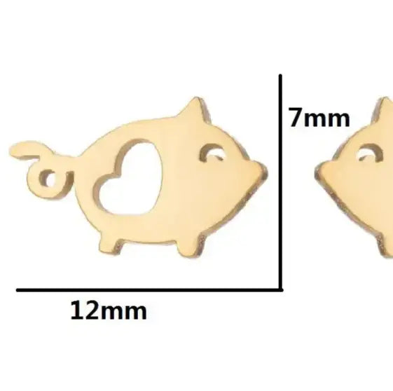 Example of gold colored plating on earrings