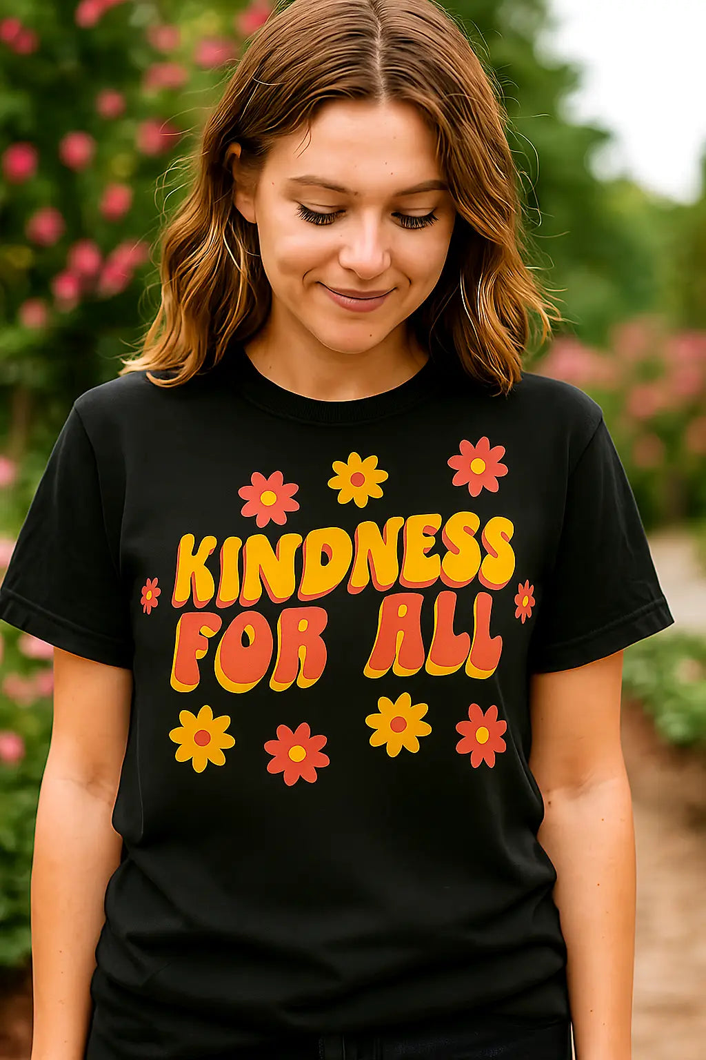 Kindness For All Floral T-Shirt T-Shirts