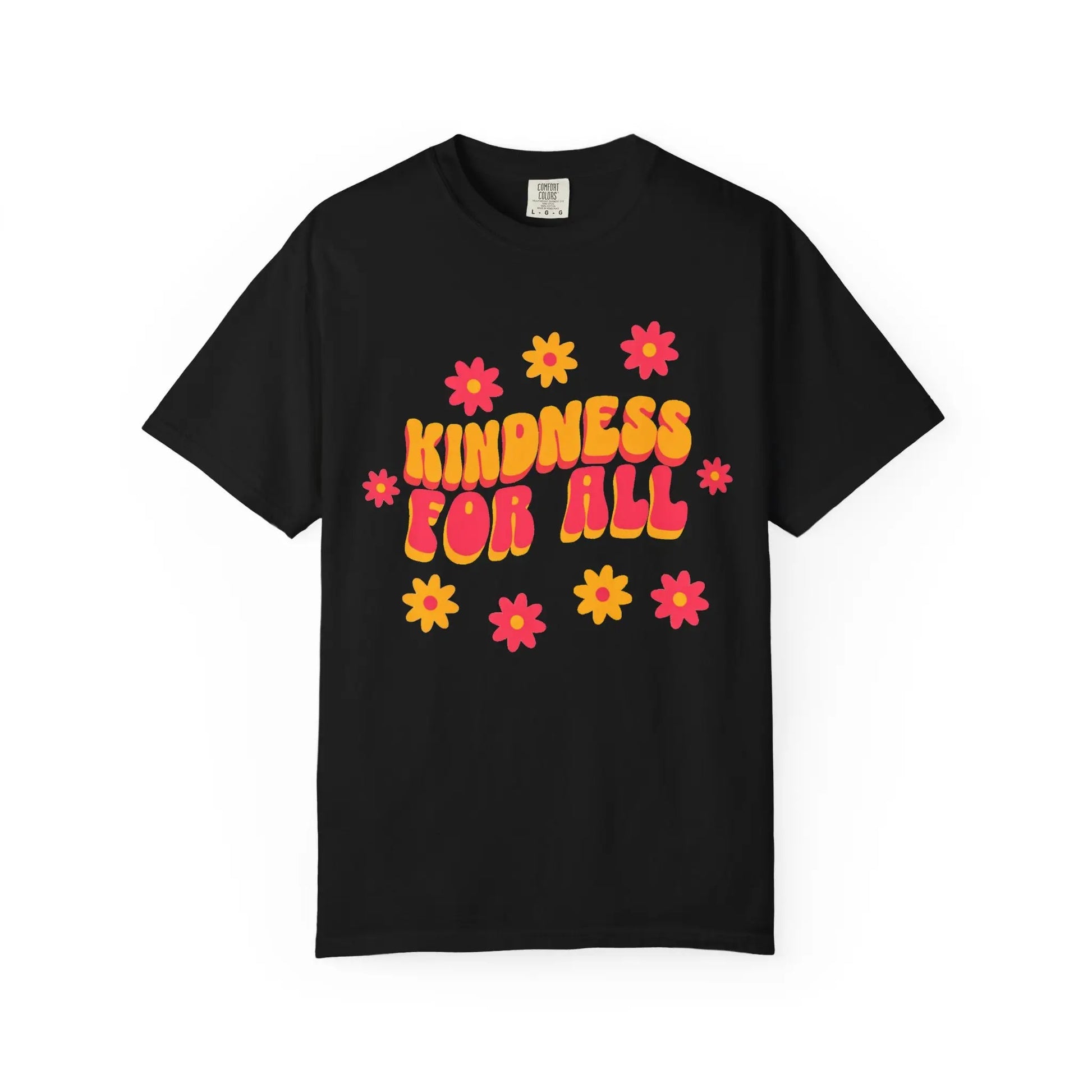 Kindness For All Floral T-Shirt Black / S T-Shirts