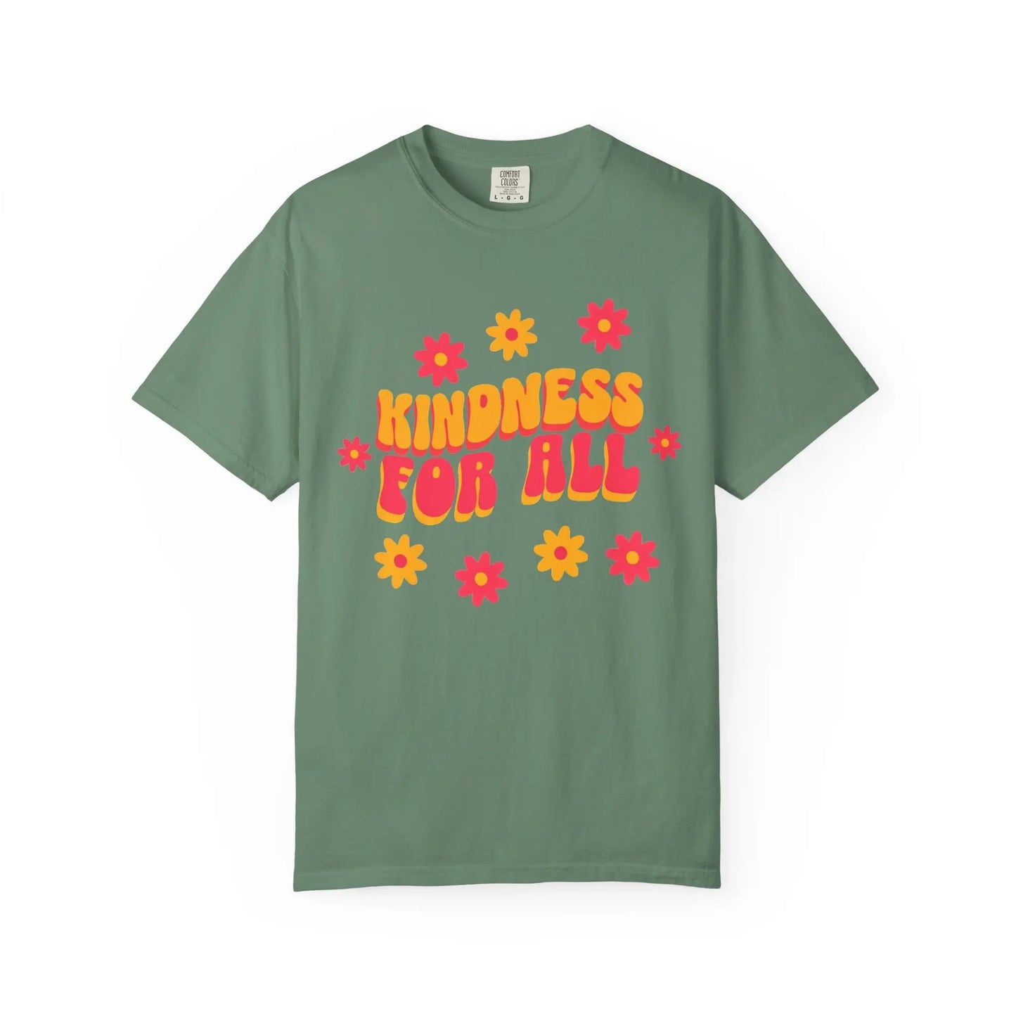 Kindness For All Floral T-Shirt Light Green / S T-Shirts