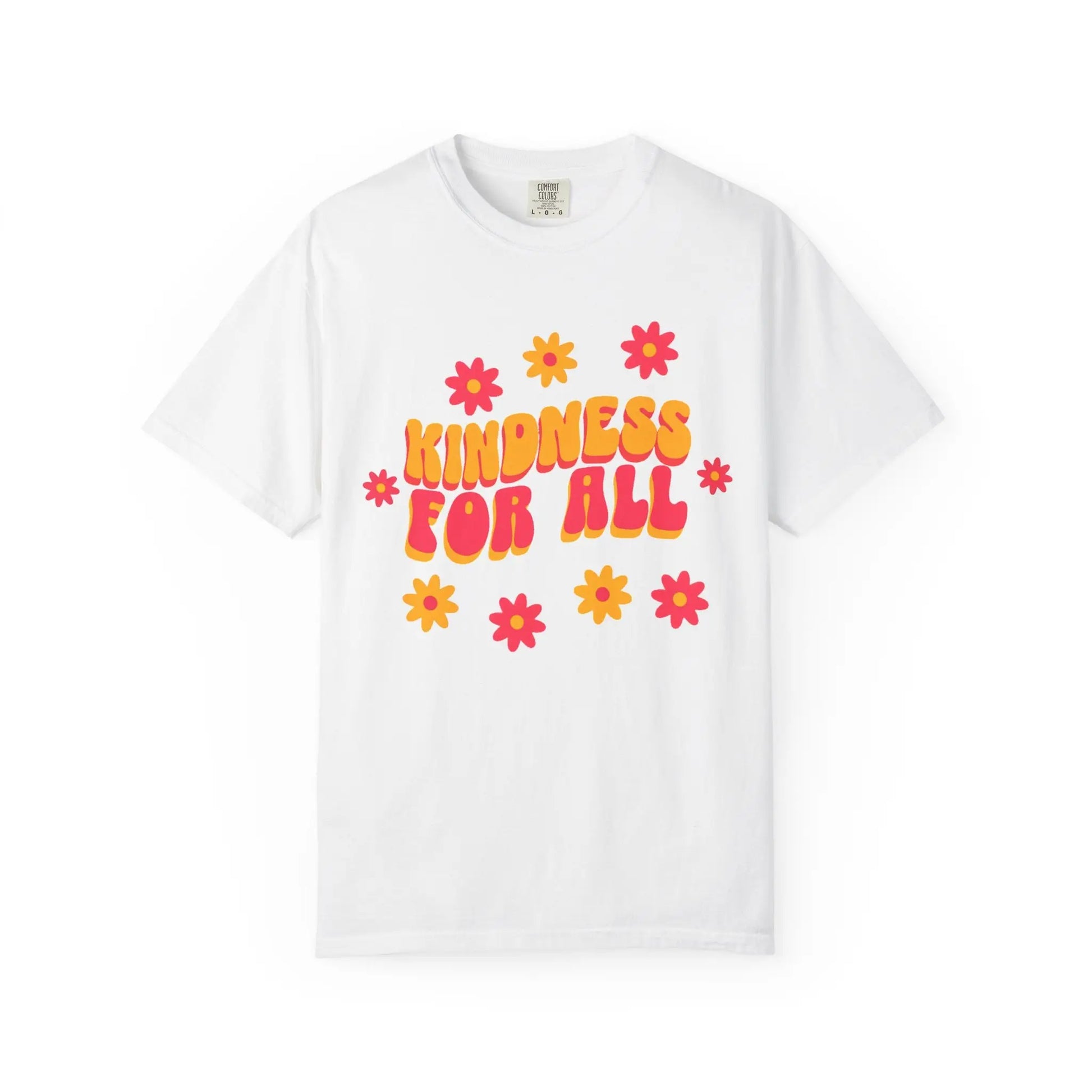 Kindness For All Floral T-Shirt White / S T-Shirts