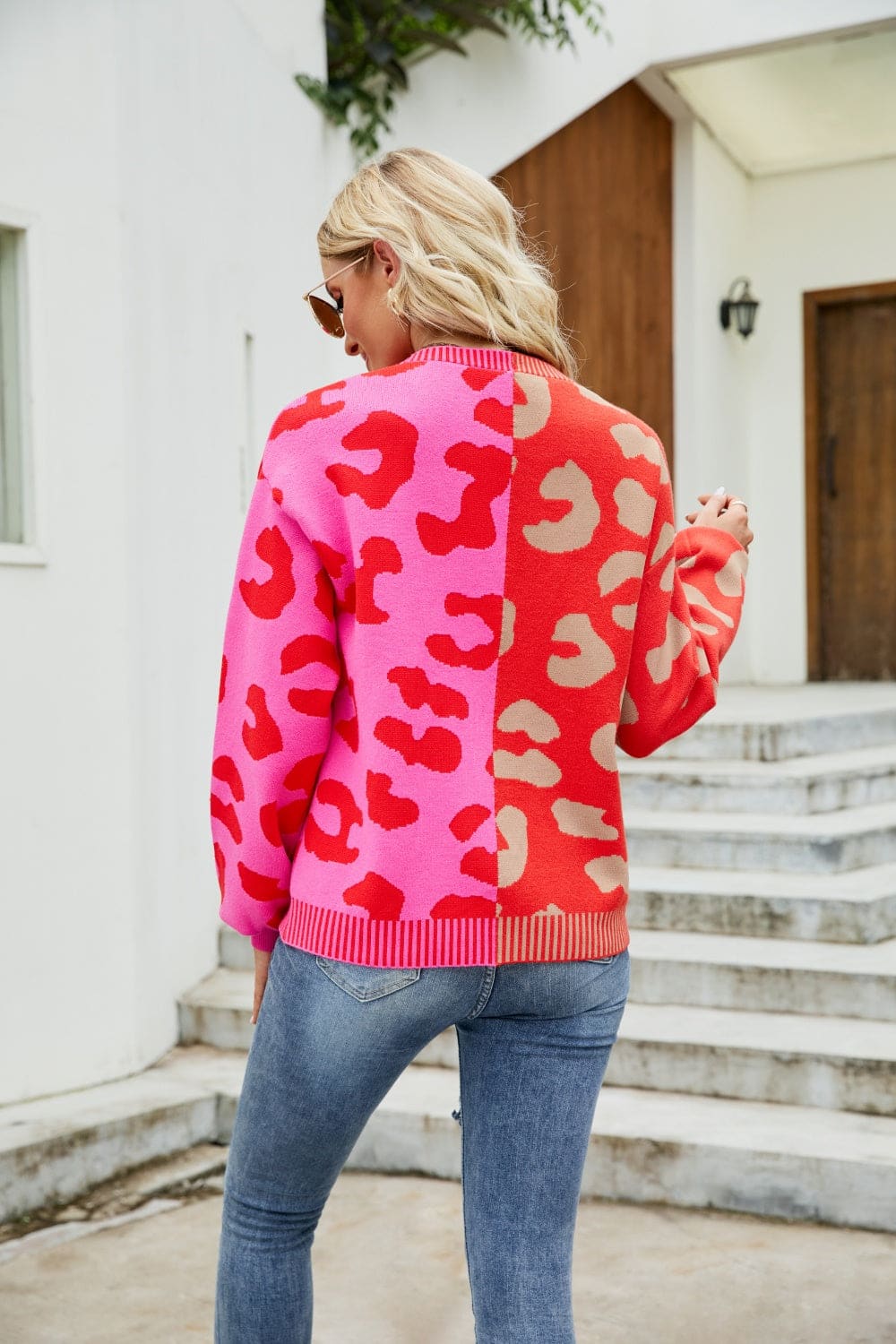 Leopard Button Up Colorful Cardigan