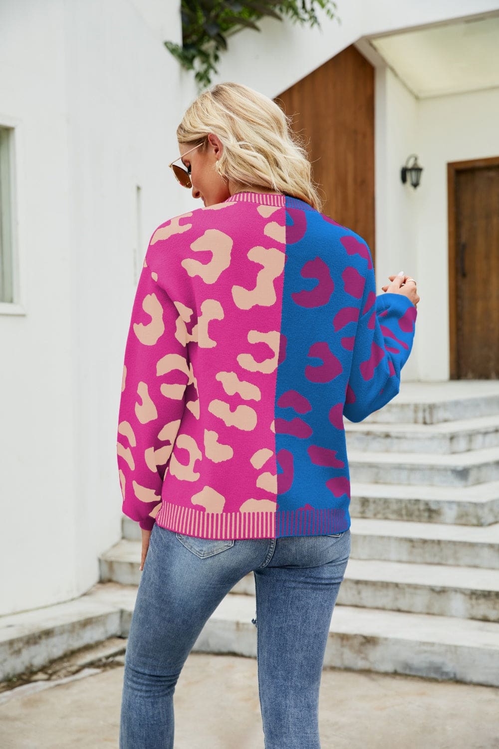 Leopard Button Up Colorful Cardigan