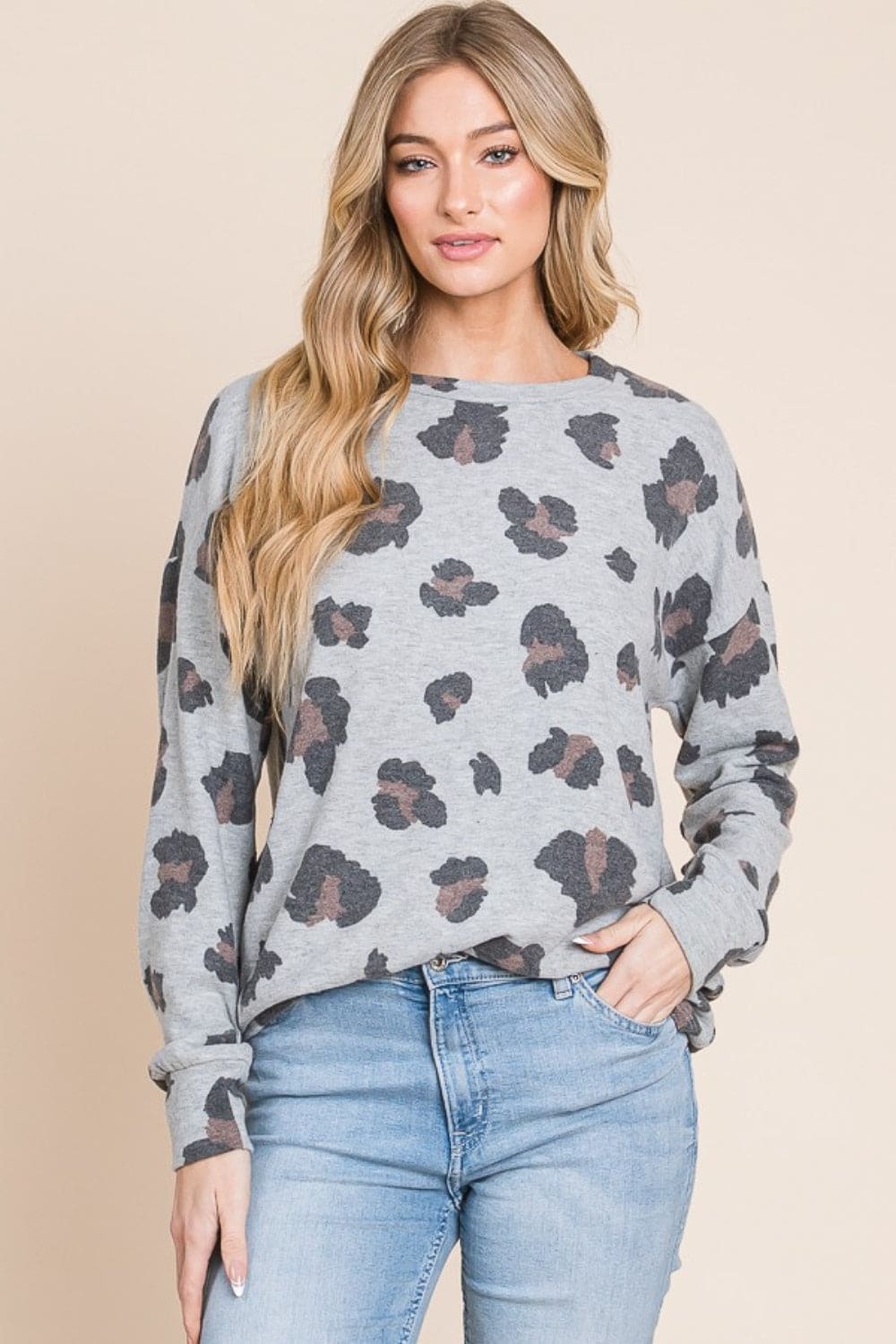 Leopard Drop Shoulder T-Shirt